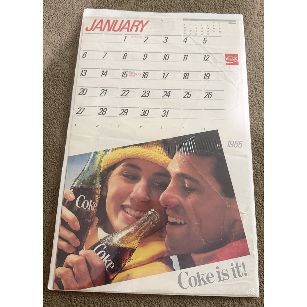 Coca-Cola‎ 1985 Coke Is It Vintage Calendar Used
